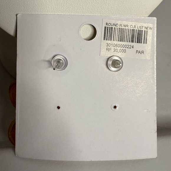 Little Things Pink and Yellow Flower Earrings - Picture 4 of 5